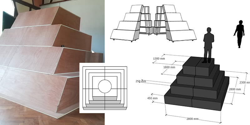 Pyramide pour Quartett // Scénographie Florent Burgevin